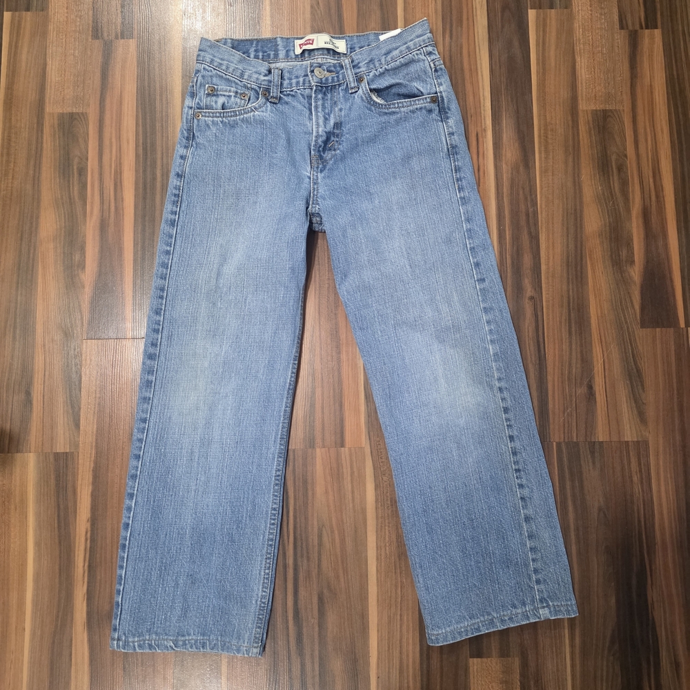 Boys Levi's 550 Relaxed Fit Light Blue Jeans Size 14 Regular (Real 27x23.5)